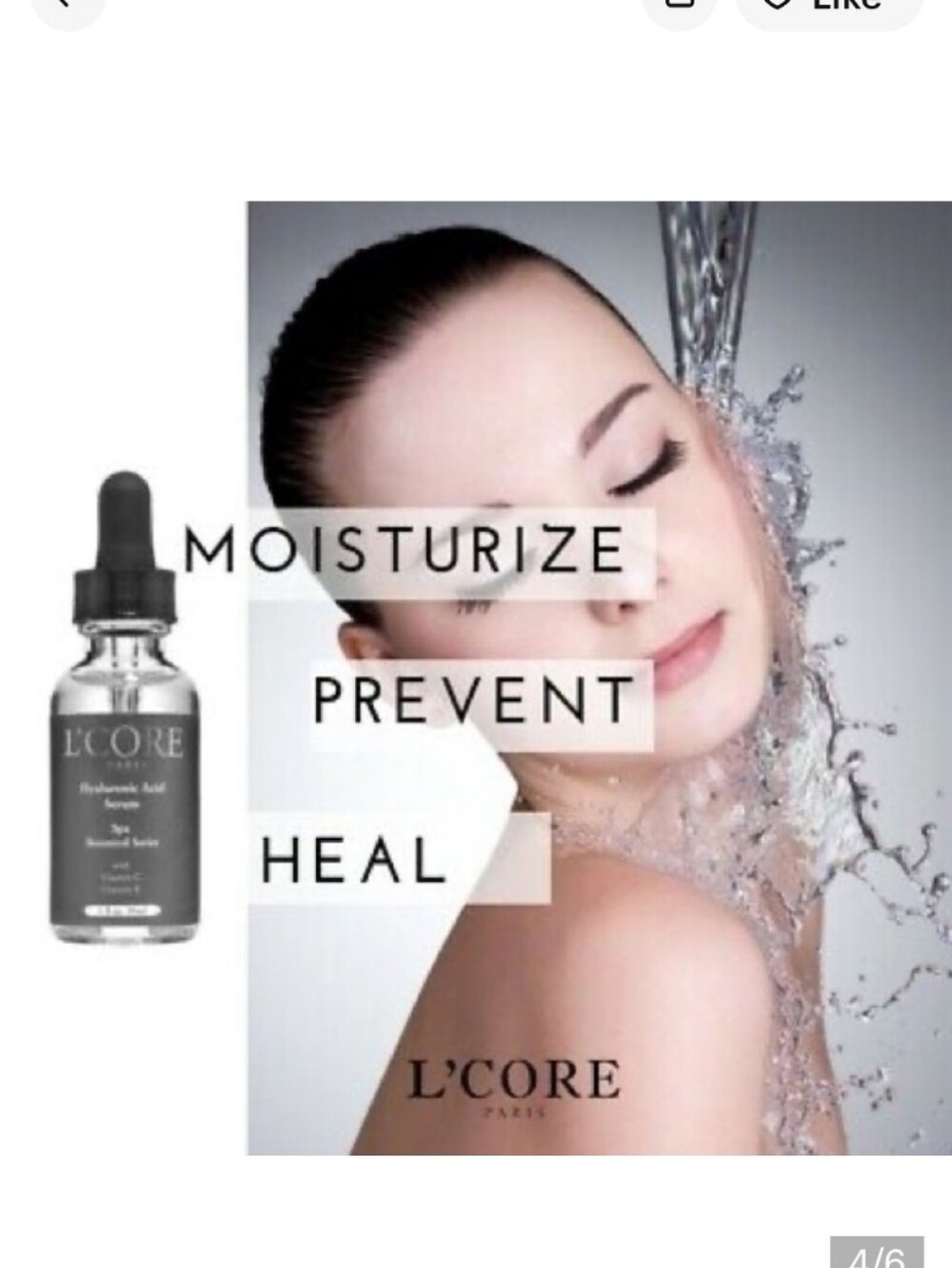 L'CORE Spa Collection Hyaluronic Acid Serum With Vitamin C & E NIB NEW - Picture 8 of 9